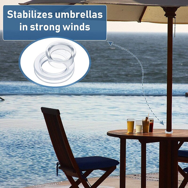 2Pcs Tuin Tafel Parasol Paraplu Gat Ring Plug Cap Bureau Pvc Ronde Kabel Gat Cover Voor Glas Buiten Patio tafel Accessoires