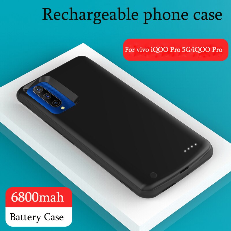 Cargador de batería de para vivo iQOO Pro, carcasa de batería de respaldo, 6800mAh, 5G