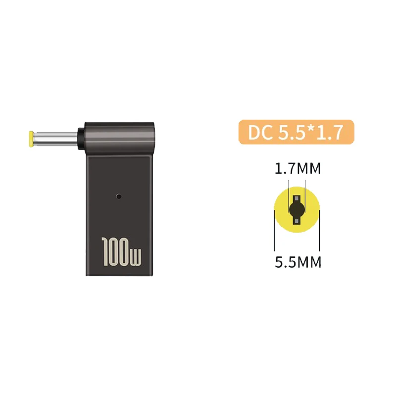 ​100W USB Type C Fast Charging Adapter Plug Connector Universal USB C Laptop Charger Converter for Dell Asus Hp Acer Lenovo: Brown