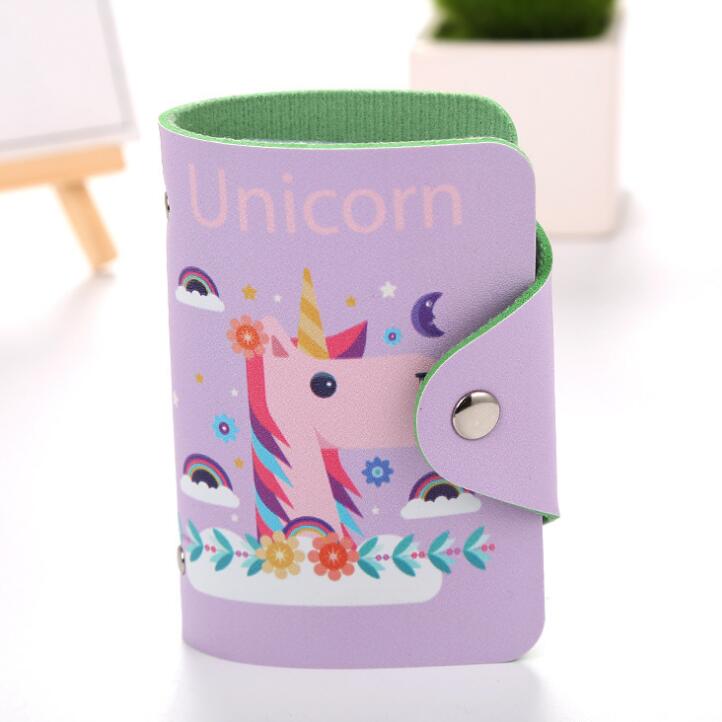 Cute 24 Bits Card ID Holders Case PU Leather Function Business Card Holder Women Credit Passport Card Bag Passport Card Wallet: MULTI