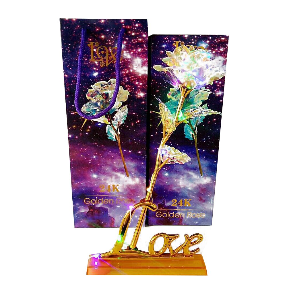 Lumineszenz mit Tasche Beleuchtung Rose Ewige Blume Romantische SchöNe Nacht Licht Jubiläum Festival Hochzeit: einstellen 6