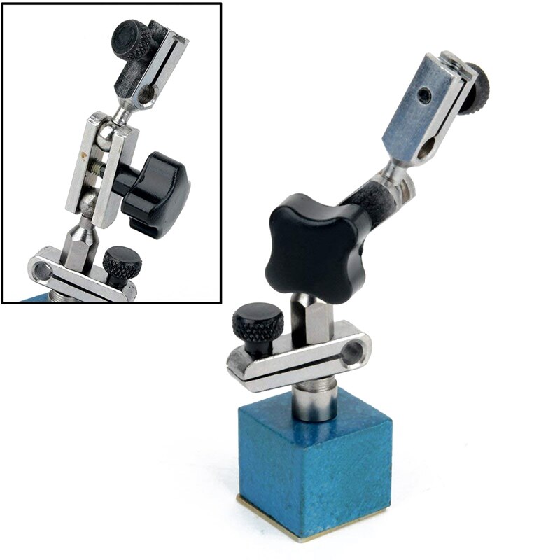 1pc Flexible Level Dial Indicator Magnetic Base 215mm Test Gauge Rotary Magnetic Holder Stand`