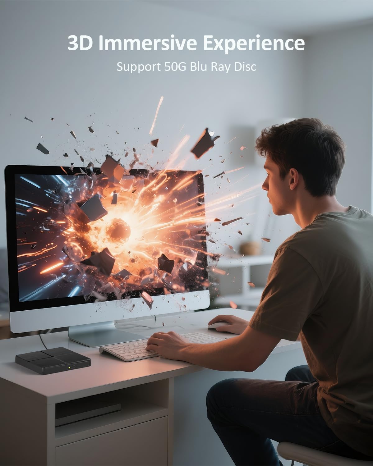 External blu-ray drive, usb 3.0,  cd/dvd player for laptop/pc, portable bd combo blu-ray disc reader for windows and mac os