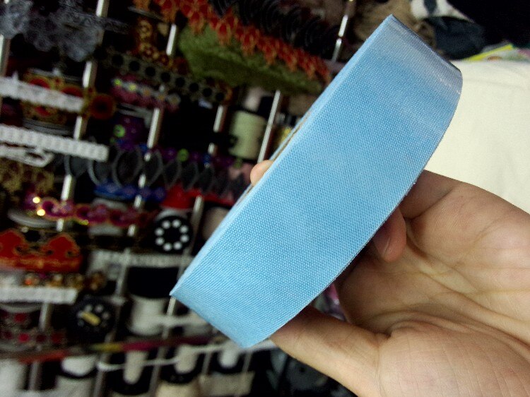 3cm 60 meter Unfolded Cotton Polyester Bias Binding Tapes Patchwork Trim Covered Insertion Upholstery Sewing Textile Webbing: light blue