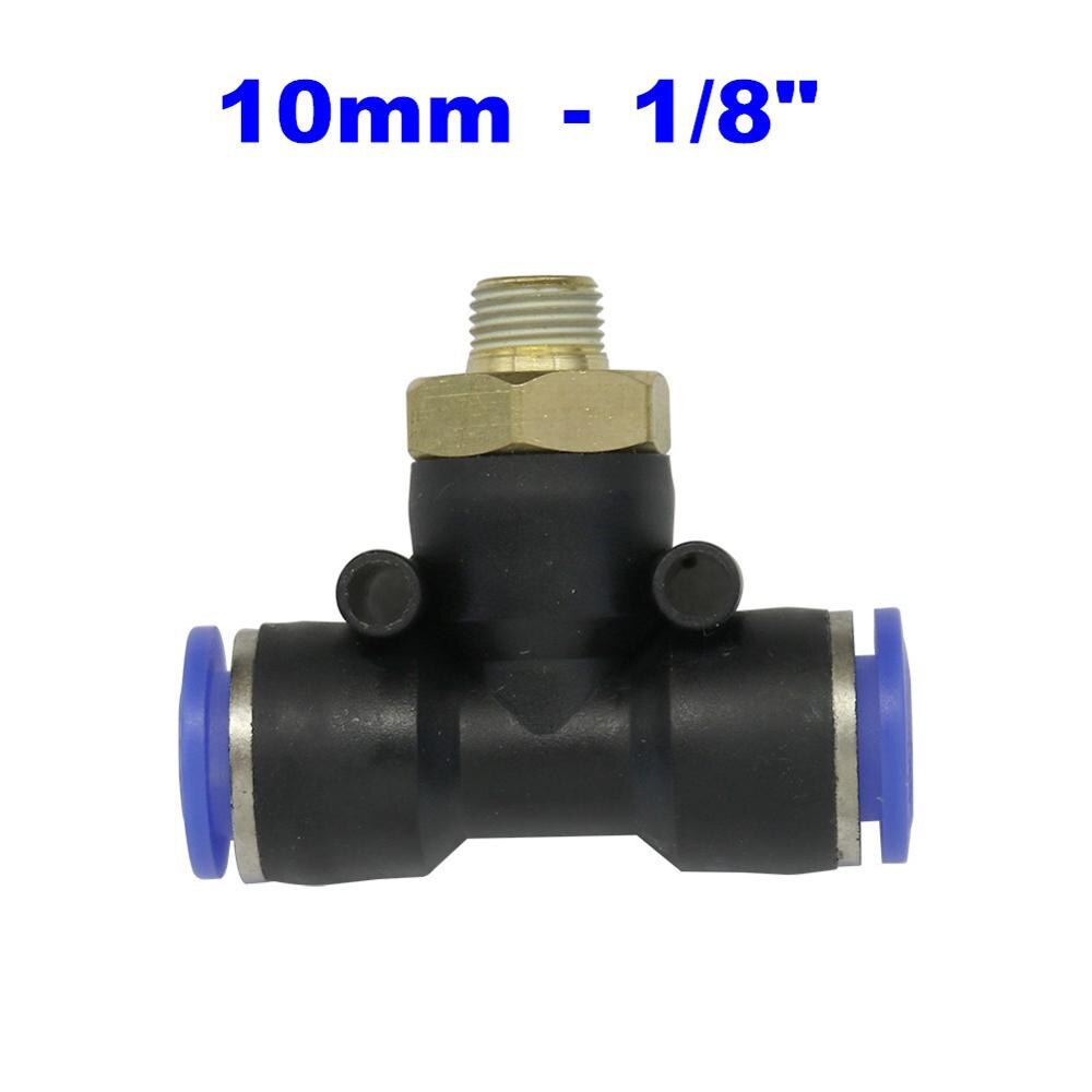 Regulador neumático de flujo de aire 4mm 6mm 8mm 10mm 12mm OD tubo de manguera de Gas ajuste válvula conector 1/8 "1/4" 3/8 "1/2" rosca macho