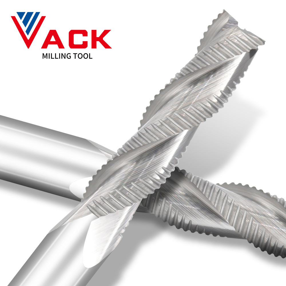 Vack HRC55 Voorbewerken End Mill Carbide 3 Fluiten Voor Staal Ijzer Aluminium Acryl Hout Frees 6 10 12Mm cnc Frezen