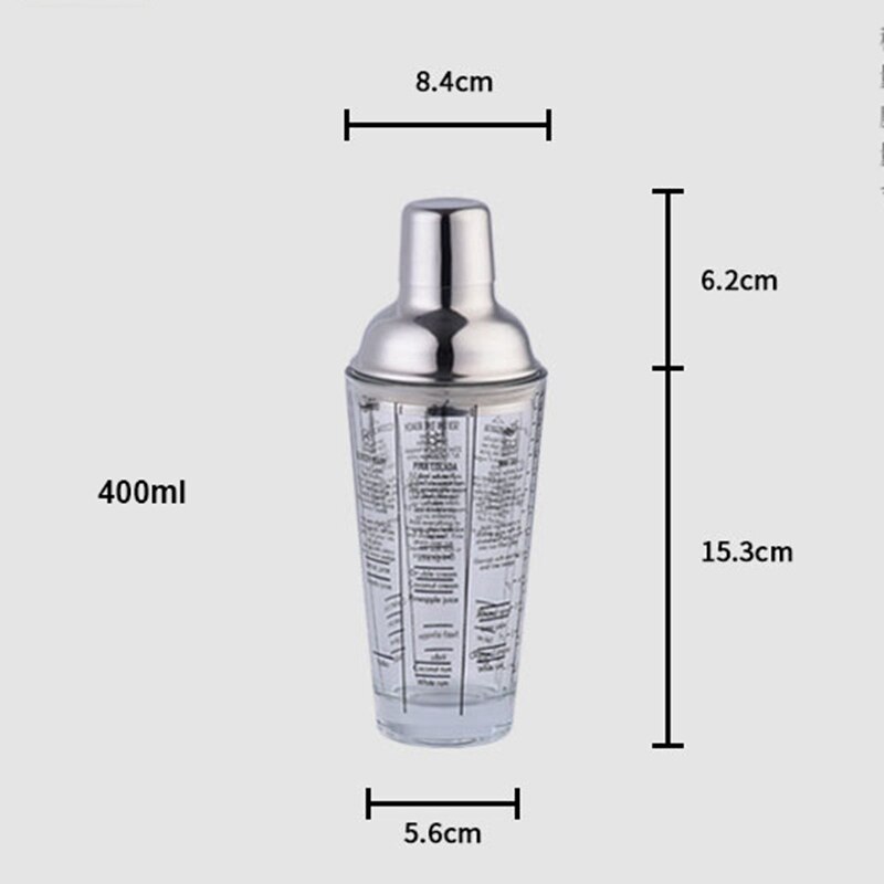 19PCS Stainless Steel Cocktail Shaker Blender Bartender Browser Kit Home Bar Bartender Setting Tool and Wine Wooden Rack Stand: S35-3