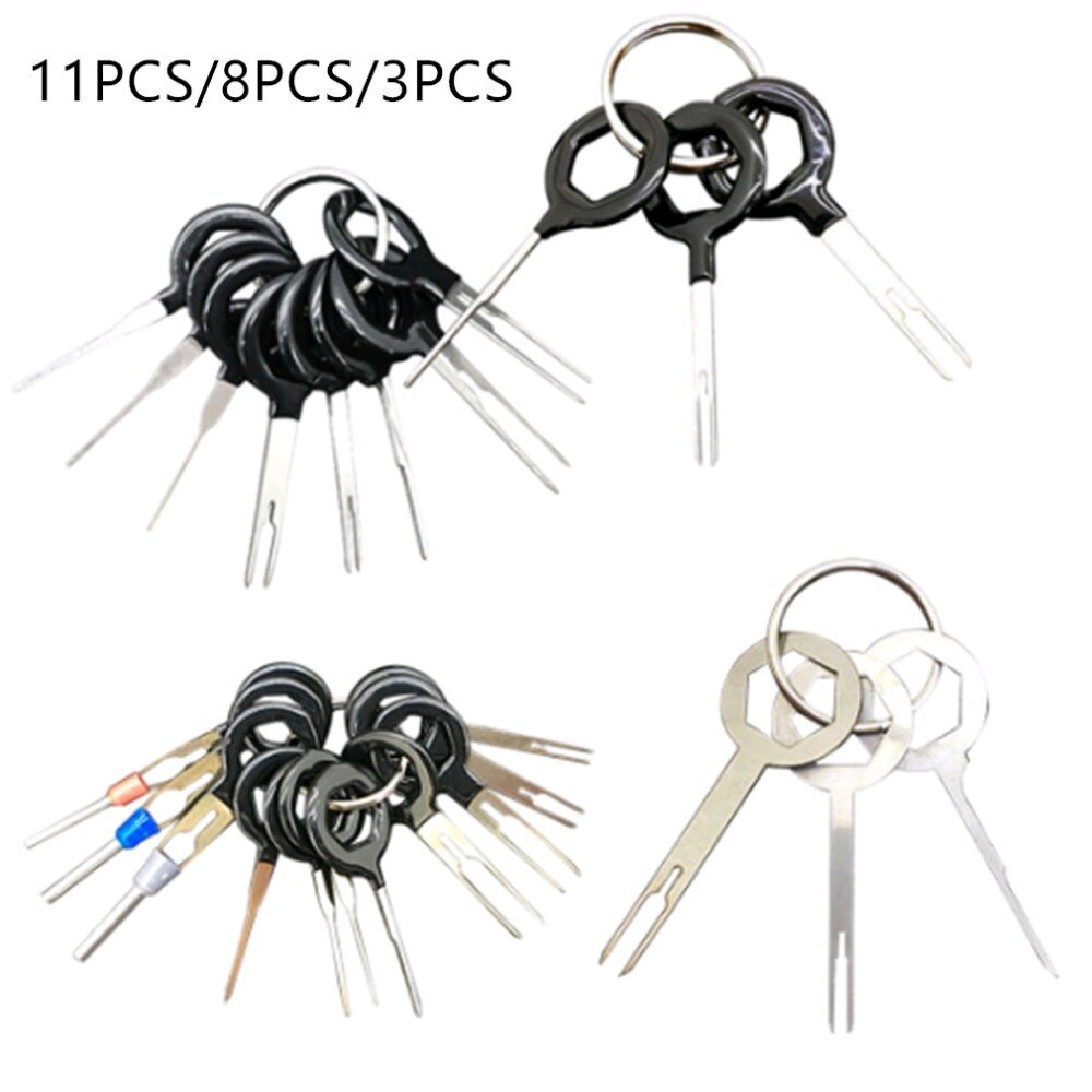3/8/11PCS Car Terminal Removal Tool Kit Harness Wiring Crimp Connector Extractor Puller Release Pin Repair Tools