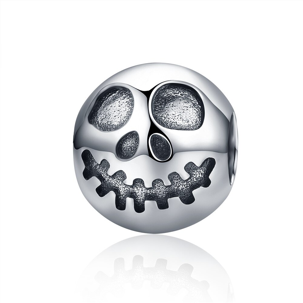 WOSTU Halloween koraliki 925 Sterling srebrna czaszka dynia magia przewodnik Charm Fit oryginalna bransoletka wisiorek straszne Party biżuteria: FIC181