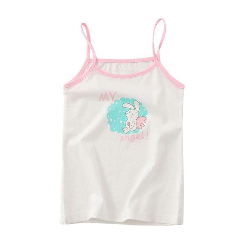 Sommer stil jente undertøy barneklær tank topper til jenter blondere søte bomull jenter kamisole underskjorte 2-8t tenåringe singlets