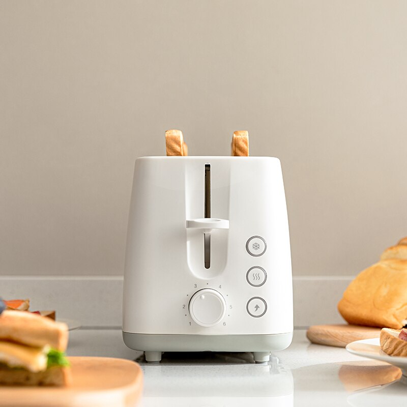 White Multi-functional Breakfast Toaster Single Bread Piece Toasting Mini-toaster