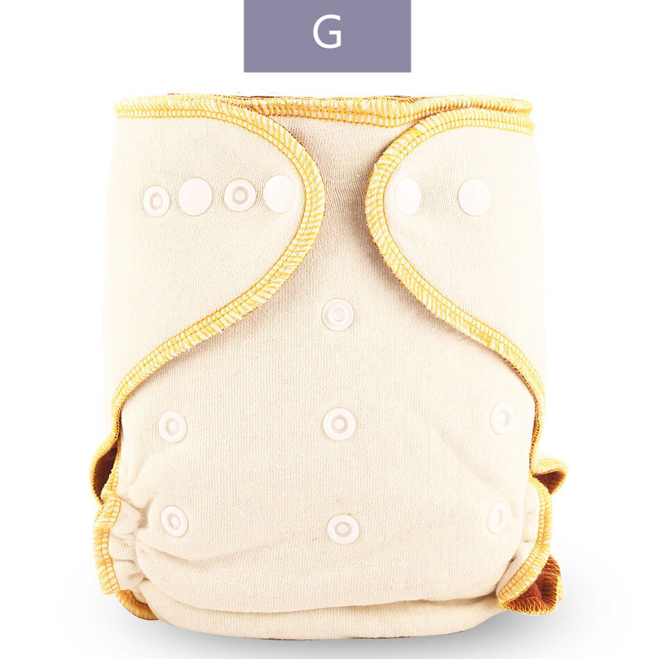 Elinfant Kawa polarny runo wielokrotnego użytku dopasowana pieluszka jeden rozmiar noc AIO i AI2 pieluszka dla niemowląt zmywalna konopna pieluchy z tkaniny 1 szt. Opakowanie: G-fitted diaper