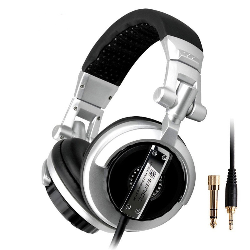 Senicc st -80 stereo studio näyttö kuulokkeet 3.5mm 6.3mm liitin dj kuulokkeet 2.5m jatkojohto gamer kuulokkeet dj