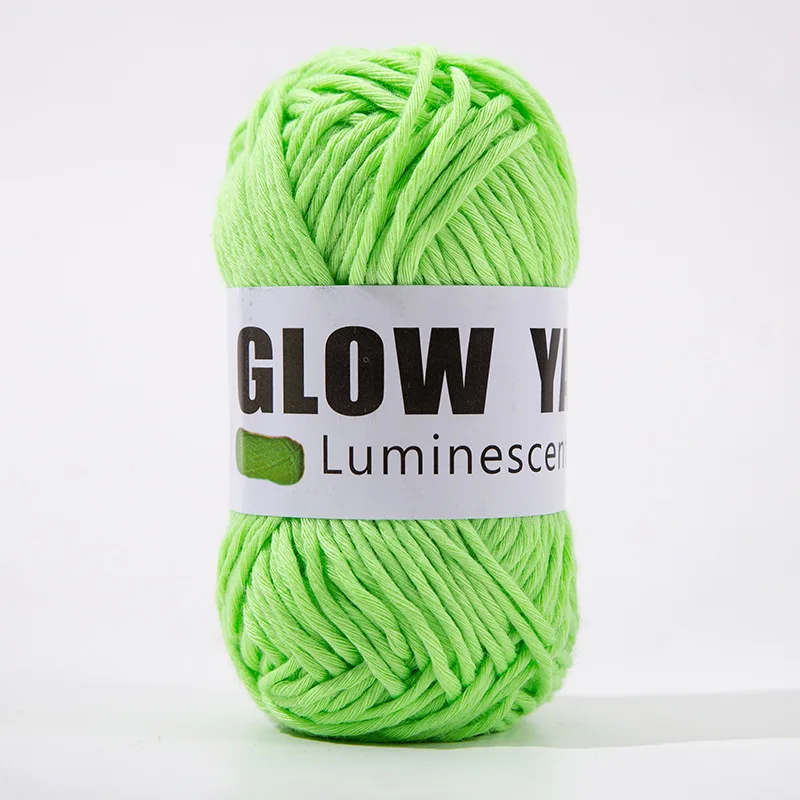 Luminous Thread Fluorescent Thread Emitting Light Hand Woven Crochet Hooks DIY Doll Accessories Handicrafts Spot: Light Grey