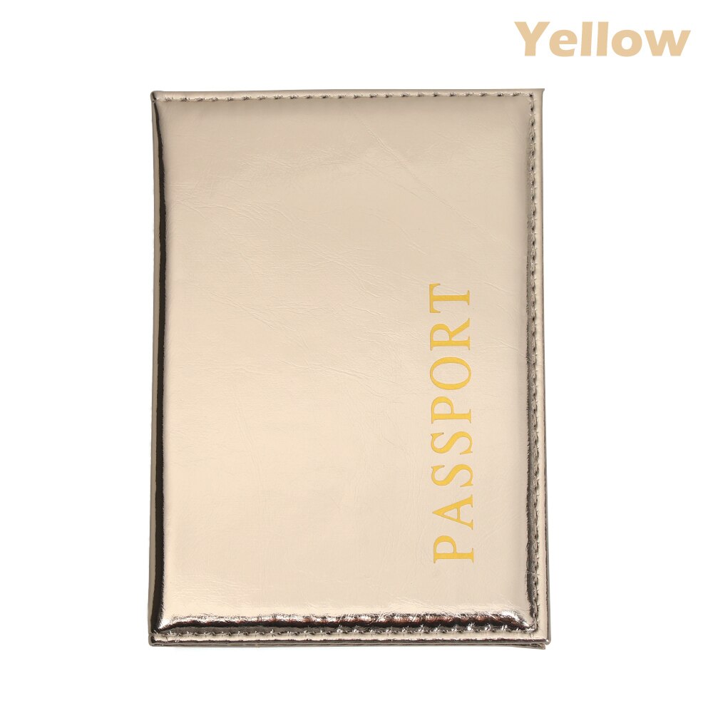 Paspoorthoezen reisaccessoires houder dames heren pu leer id bankpas paspoort beschermer zakelijke portemonnee case: Geel