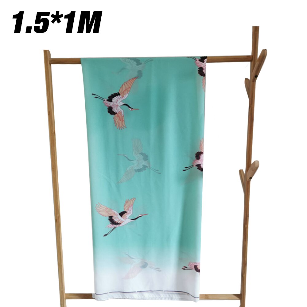 Ombre szyfonowa tkanina z gradientem japońnarty czerwono-koronkowy wzór żurawia dla kimono Yukata szlafrok sukienka kurtyna odzież rękodzieło: B