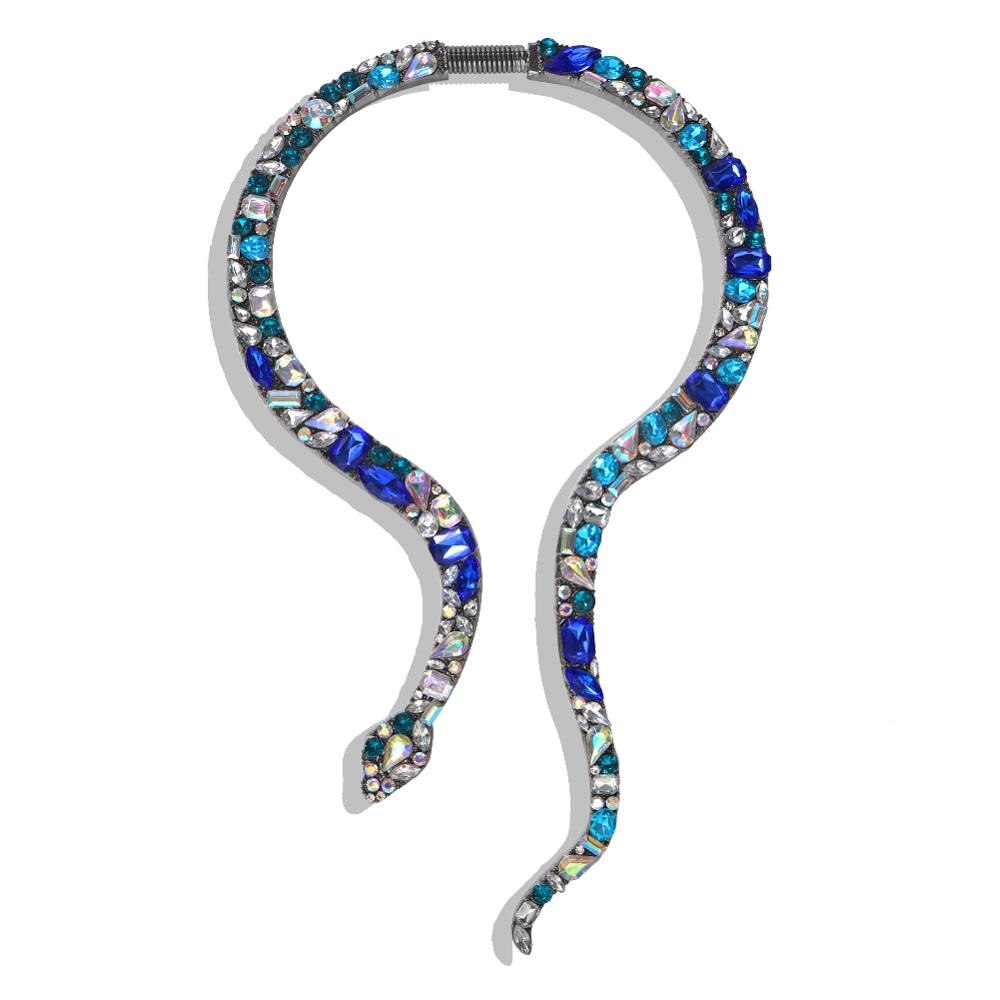 Girlgo Luxury Multicolor Crystal Snake chokers Necklace For Women Classic Stone Torques Necklaces Bohemia Party Collar Jewelry: 10