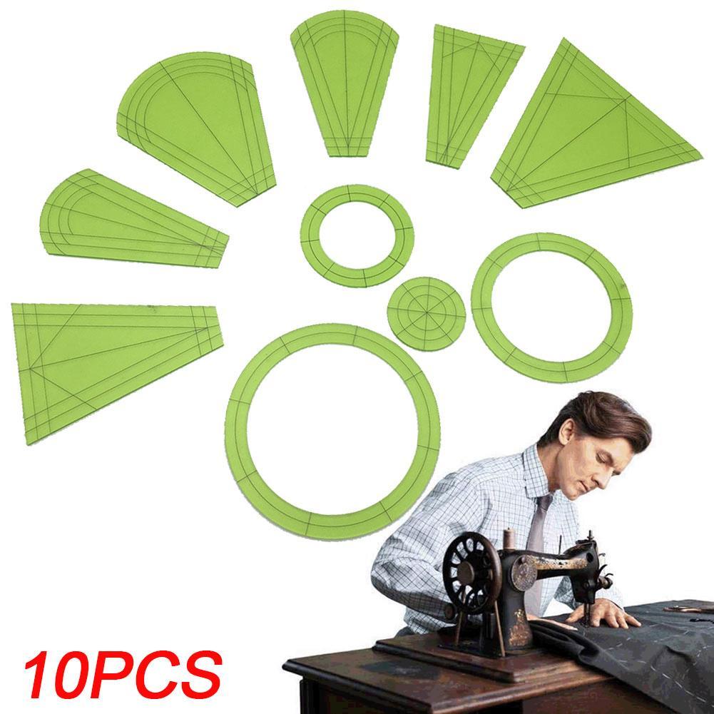 10Pcs Sewing French Curve Ruler Dressmaking Tailor Drawing Template Craft Tool Set