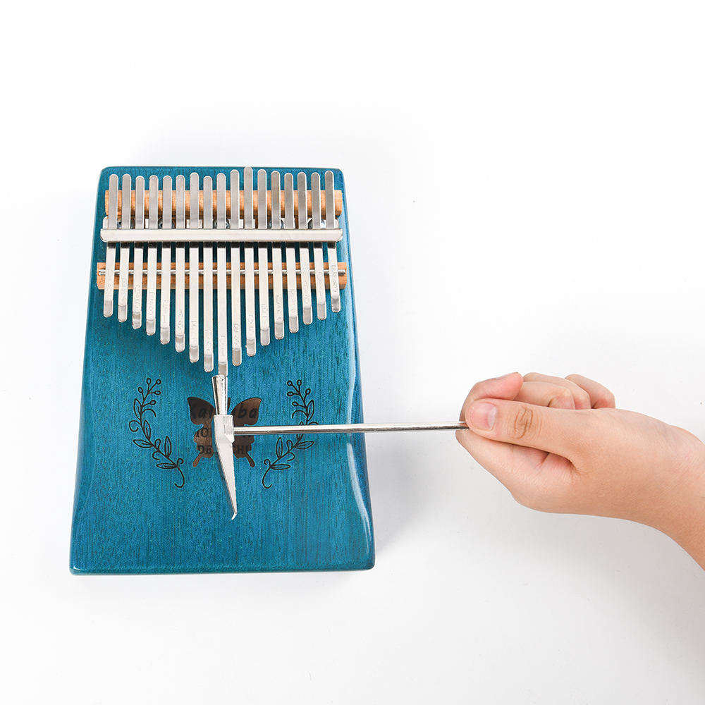 Children's and Girls' Styles 17 Keys Kalimba Pattern Thumb Piano Mahogany Body Musical Instrument 17 Keys Kalimba