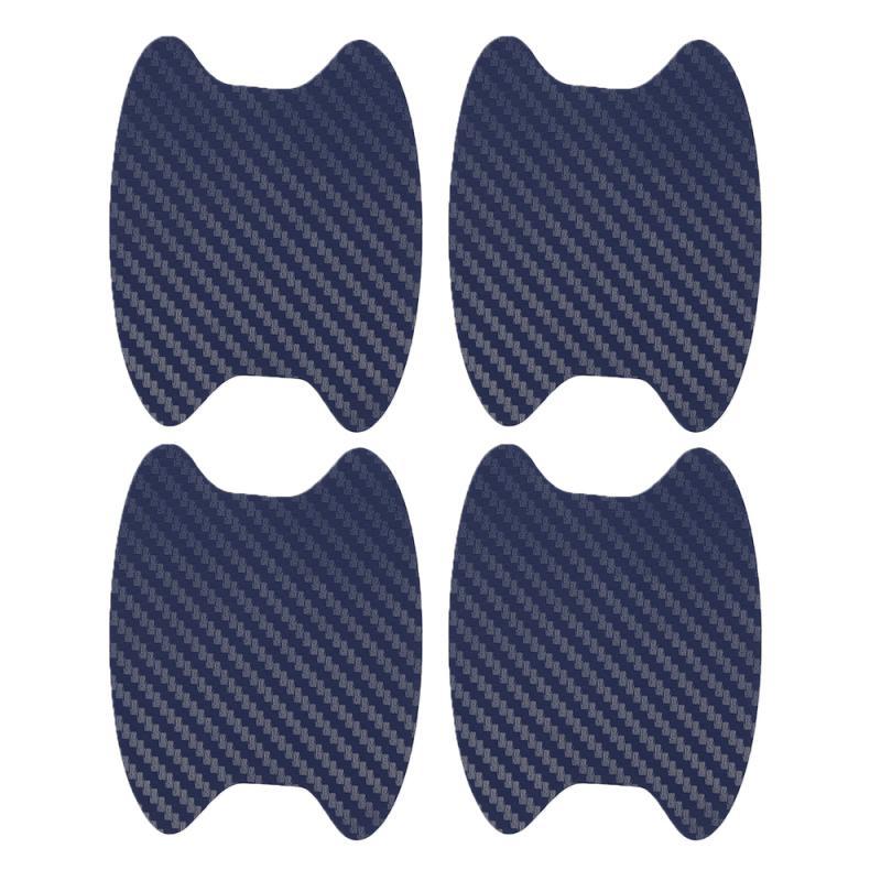 4 unids/set de pegatinas resistentes a los arañazos para coche, pegatinas universales de fibra de carbono para manija de coche, película protectora, pegatina decorativa, accesorios para coche