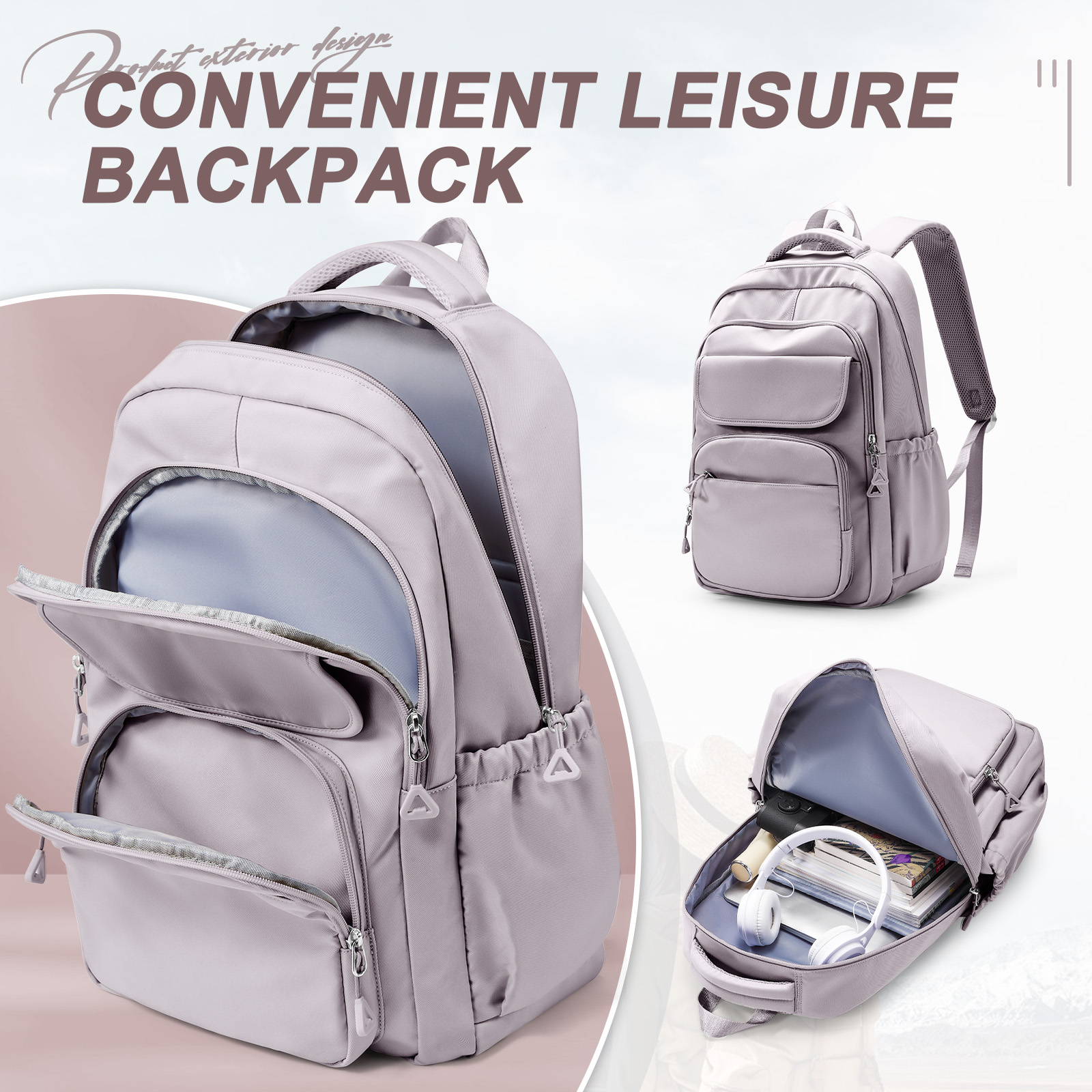 Hochschule Schule Laptop Rucksack, Teenager Mädchen reisen Rucksack freundlicher lässig Tages Rucksack, wasserdichte Mittels chul Tasche Jungen Mädchen: Braun