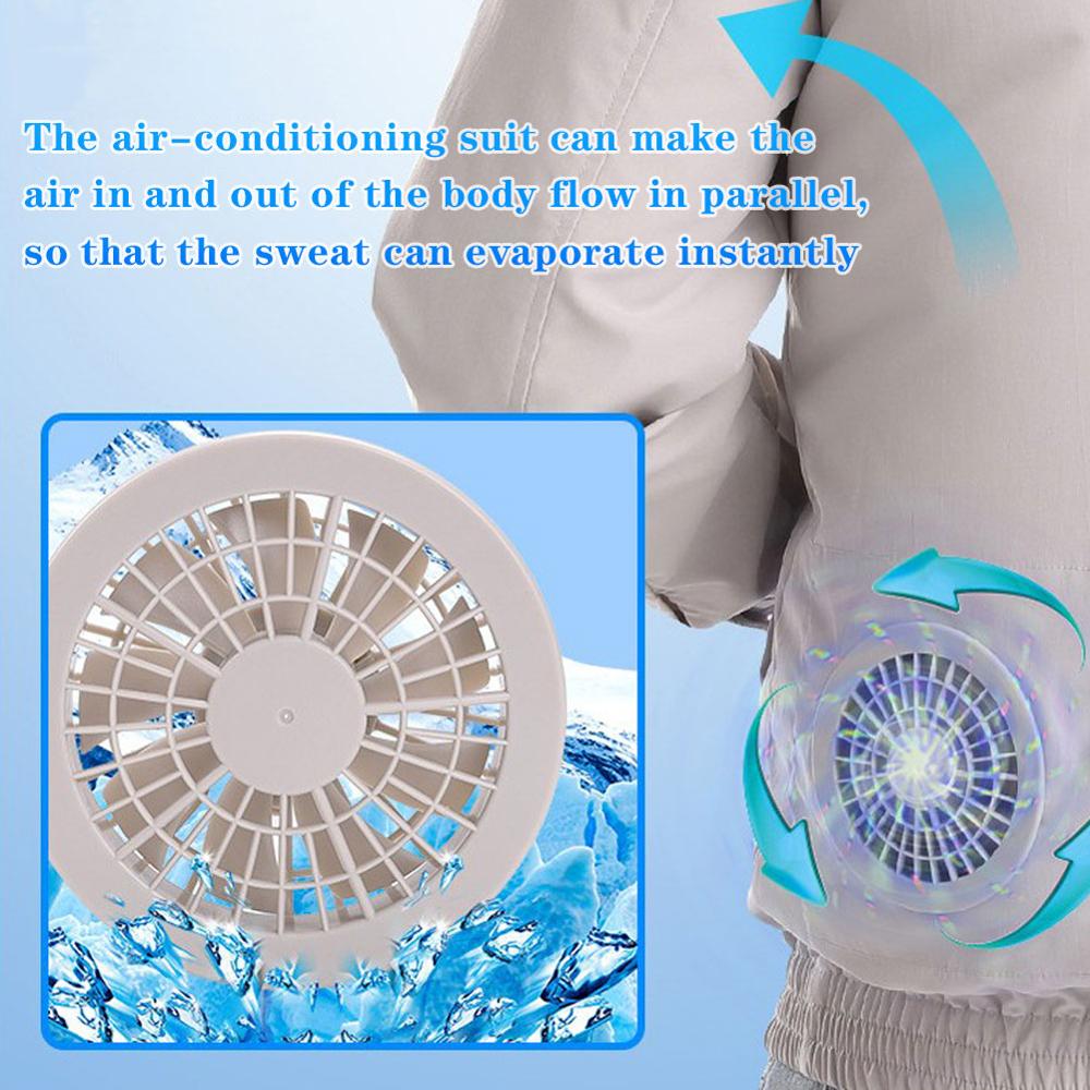 Ropa de aire acondicionado de verano con ropa de fans carga USB ropa de fans ropa de pesca al aire libre protección solar