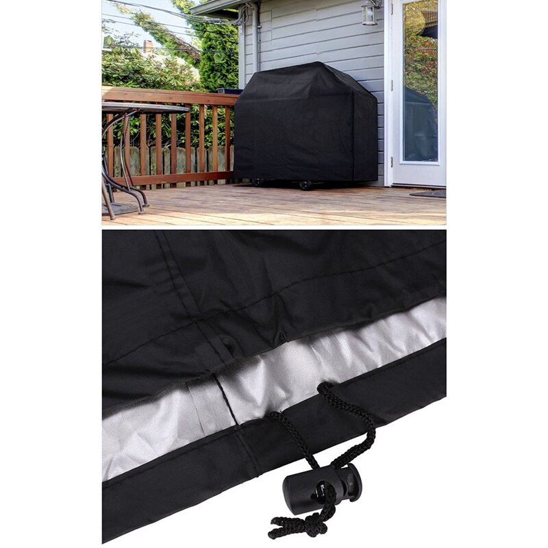 Garden Outdoor BBQ Cover Grill Cover Protection Dust-proof Rainproof Cloth Cover Square Barbecue Accessories