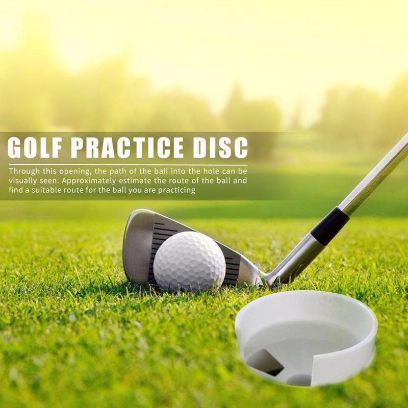 Golf Hole Cup Limit Cup Ring Semi-Round Hole Cup Putting Practice Plate 1pc White Plastic Golf Putting Green Hole Cup Ring
