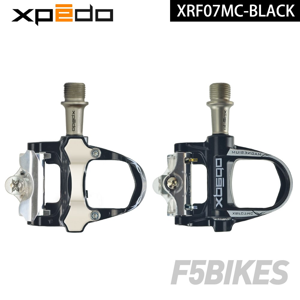 Xpedo Wellgo XRF07MC 235g alloy Road Bicycle clipless Pedals with 2 pairs look keo Compatible cleats self locking bike pedals: Black
