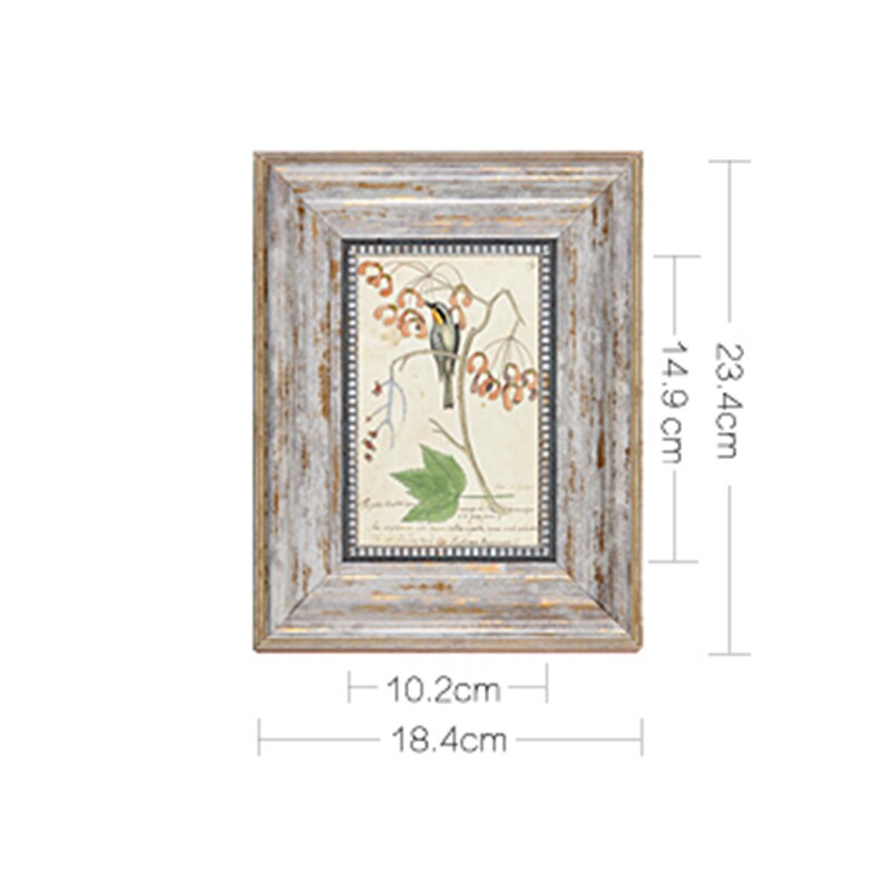 Photo Shelf Settable Horizontal Square Retro Poto Frame 4/6/7/10 Inch Frame Combination Picture Frames: 6 Inch