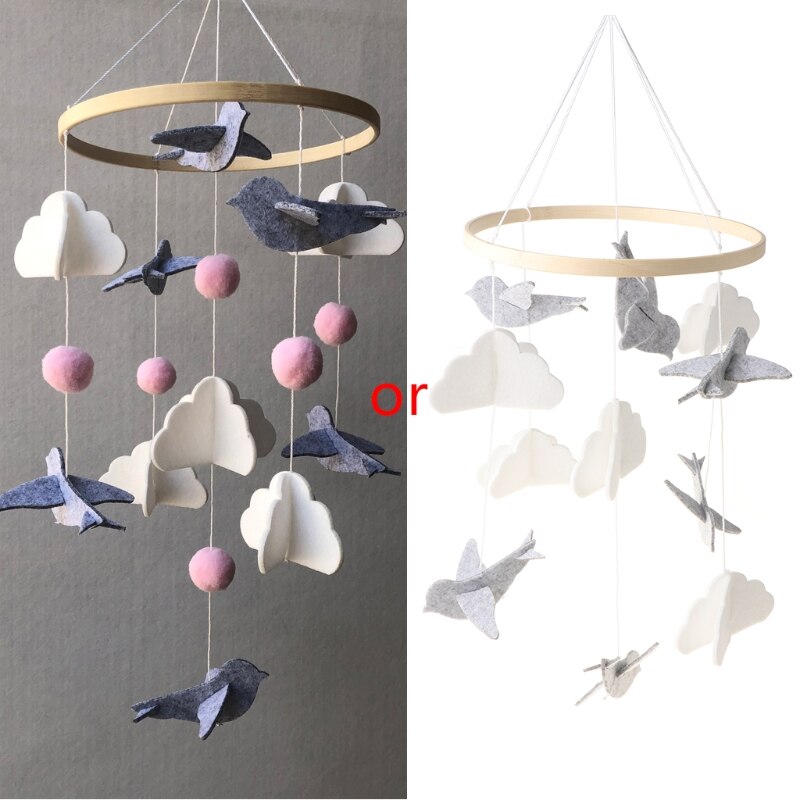 OOTDTY Nordic Baby Rattle Hanging Bed Wind Chimes Bell,Mobile On the Crib Baby Toy, Kids Toy Room Decor Photography Props: 4