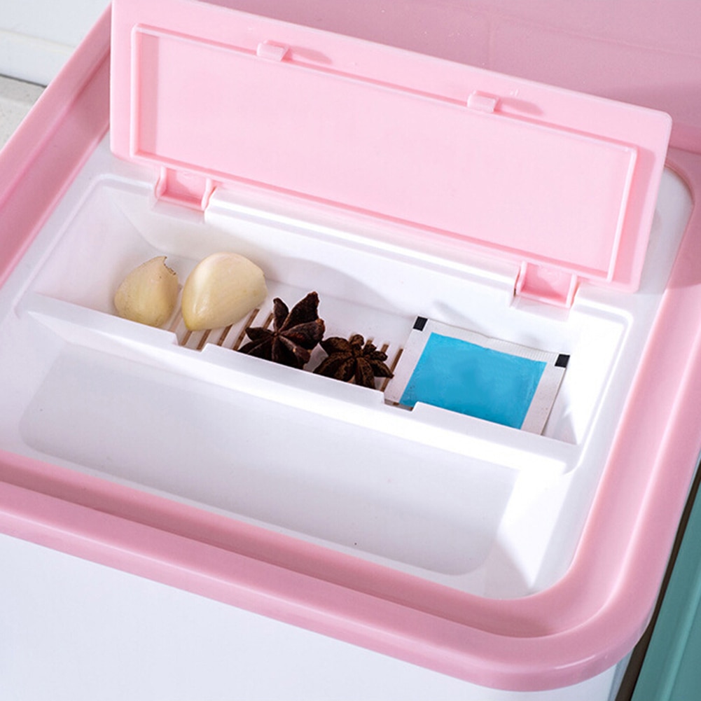 Kitchen Rice Storage Box Grain Cereal Dispenser Food Moisture Proof Container
