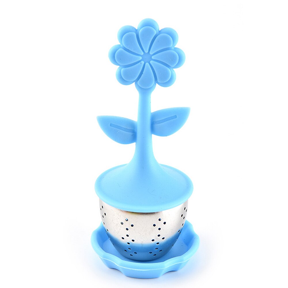 Bloem Siliconen Thee-ei Bloemen Thee Filter Diffuser Herbruikbare Theezeefje Spice Losse Thee Blad Kruiden Tool Theepot Theezakjes