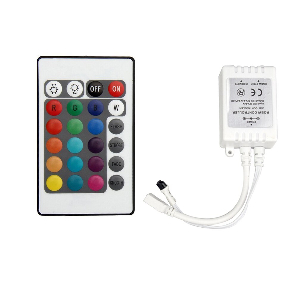 Mini 24 IR Afstandsbediening/44 Toetsen met Box Ontvanger Helderheid/Kleuren Voor RGB LED strip