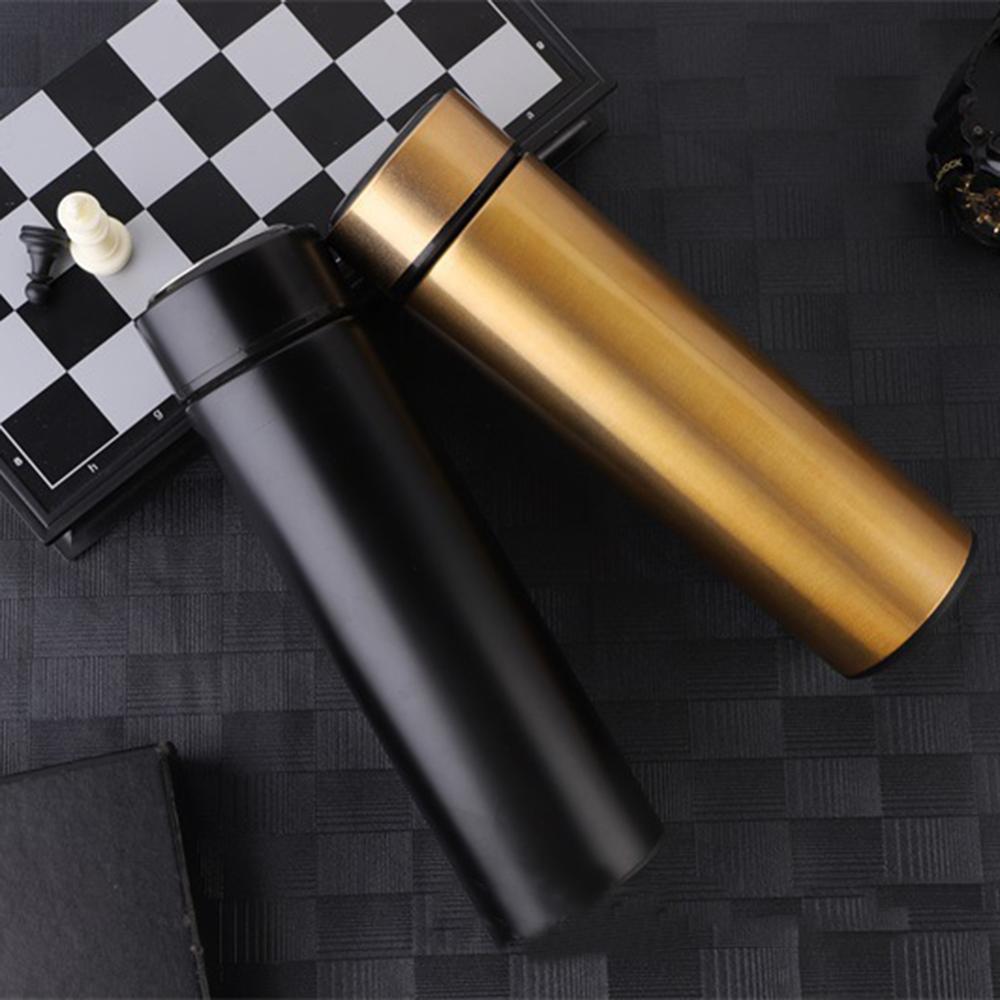 Termo de acero inoxidable de 500ml, botella térmica portátil, jarra de café con aislamiento al vacío, botella de agua para viajes al aire libre, taza para escalada