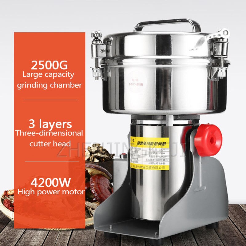 220V Wall Breaking Machine Stainless Steel Household Small Whole Grains Dry Grinding Seasoning Grinding And Crushing Equipment
