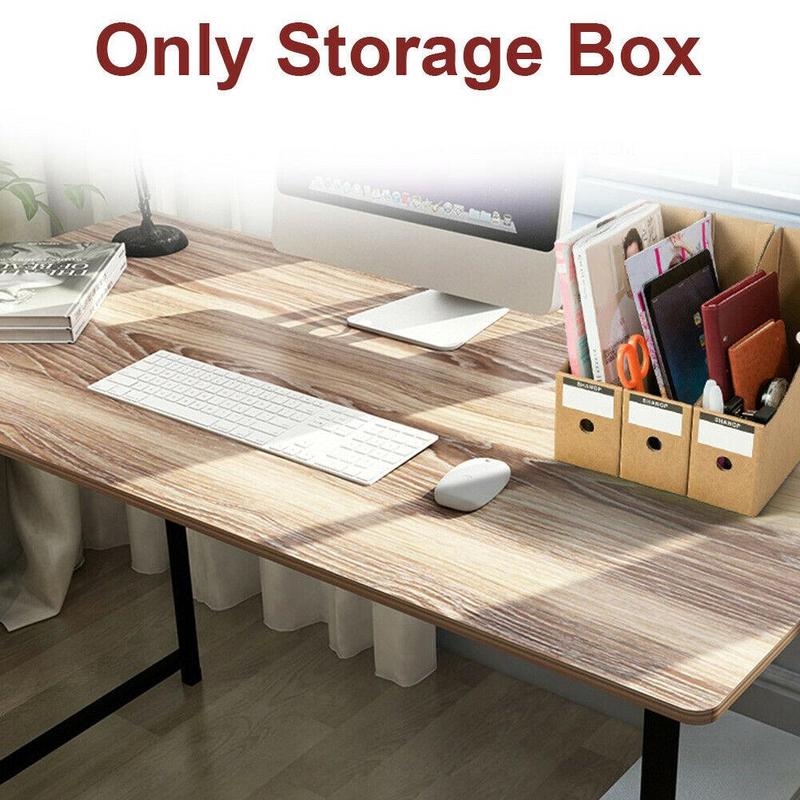 5 stk/sæt filholder kraftpapir opbevaringsboks desktop bar forsyninger arrangør papirvarer skrivebord blyant fil dokument kontor pap  p6 v 5