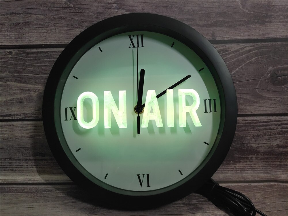 0N028 On Air Studio APP RGB 5050 LED Neon Light Signs Wall Clock
