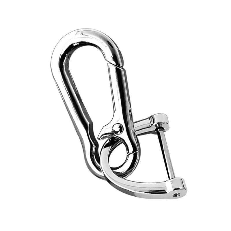 1 simple metal car key chain, waist hanging, mountaineering chain, key ring horseshoe chain