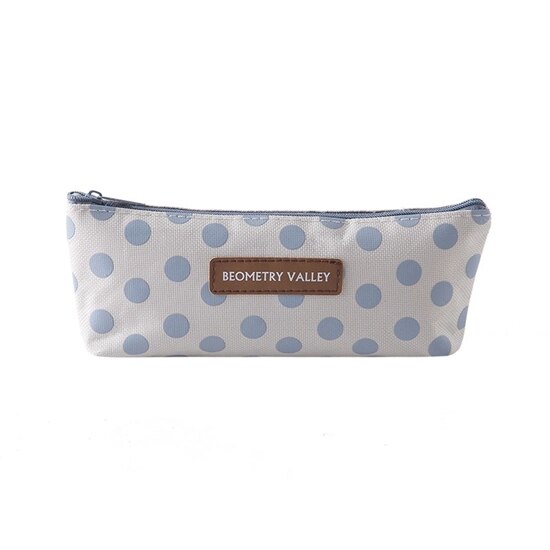 Wave Point Grid Girls Student Pencil Case School Pencil Case for Girl Boys Stationery Canvas Black Pencil Bag Box estojo escolar: B Wavelet point