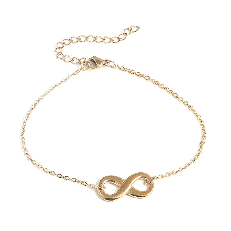 Stainless Steel Cross Charm Bracelet for Women Gold Color Link Chain Friendship Bracelet Religious Jewelry: gold infinity