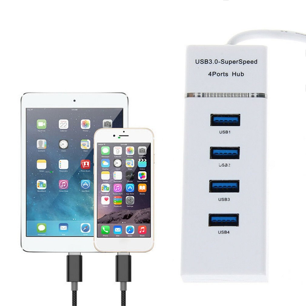 USB 3.0 Hub High Speed 4-Port Hub Independent Switch Hub Four-Bit Splitter Hub Usb 3.0 Multi-Interface Hub
