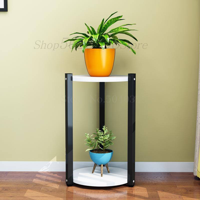 Multi-layer flower stand interior decoration space balcony flower stand wrought iron living room flower pot rack small flower: VIP 2