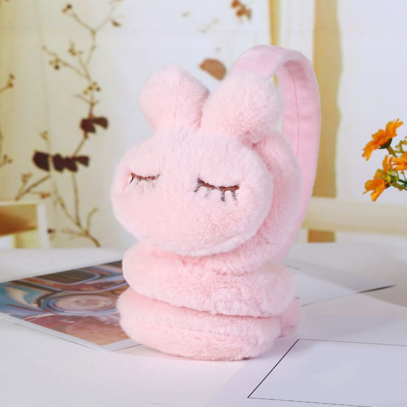 Women Cute Rabbit ears fur winter Earmuffs ear muffs warmers comfort warmuffs warm fur headphones for girls winter accessories: Other