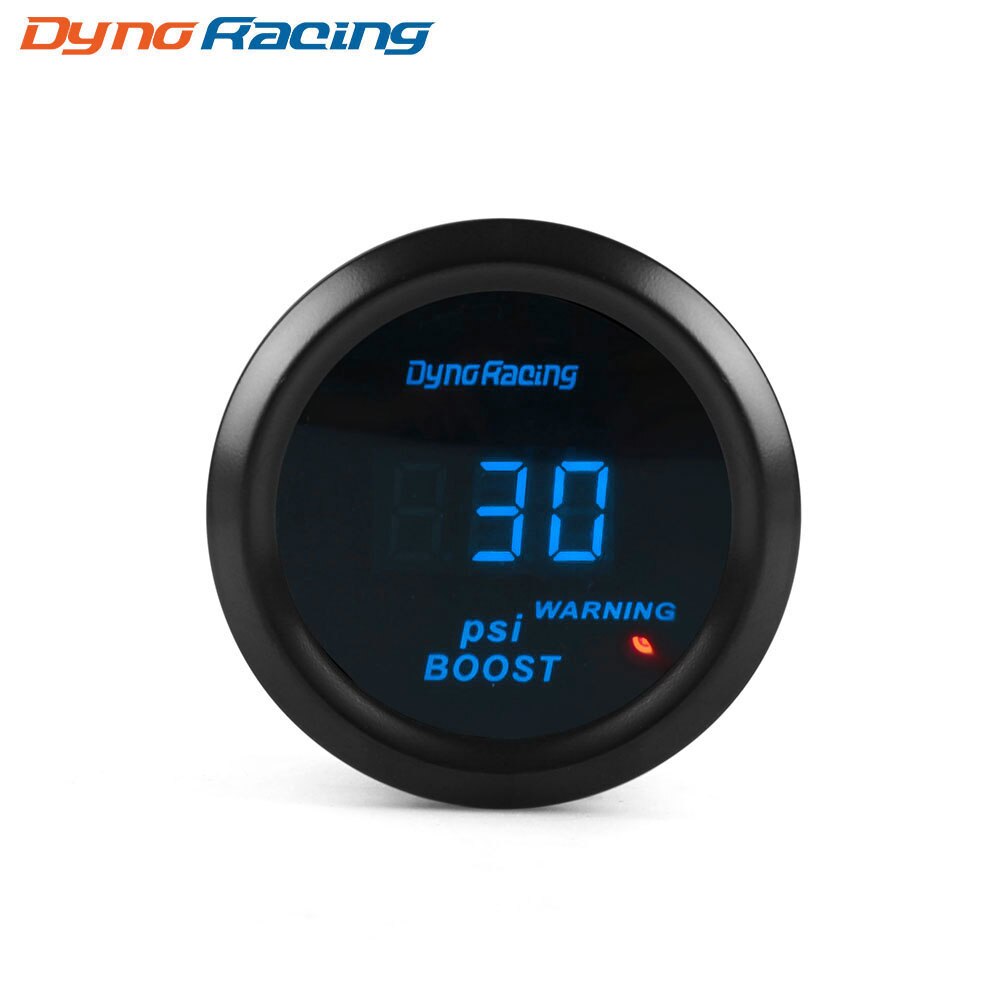 Dynoracing 2&#39;&#39; 52MM Turbo Boost gauge -14~30PSI Blue Digital Led Turbo Boost Meter sensor BX101461