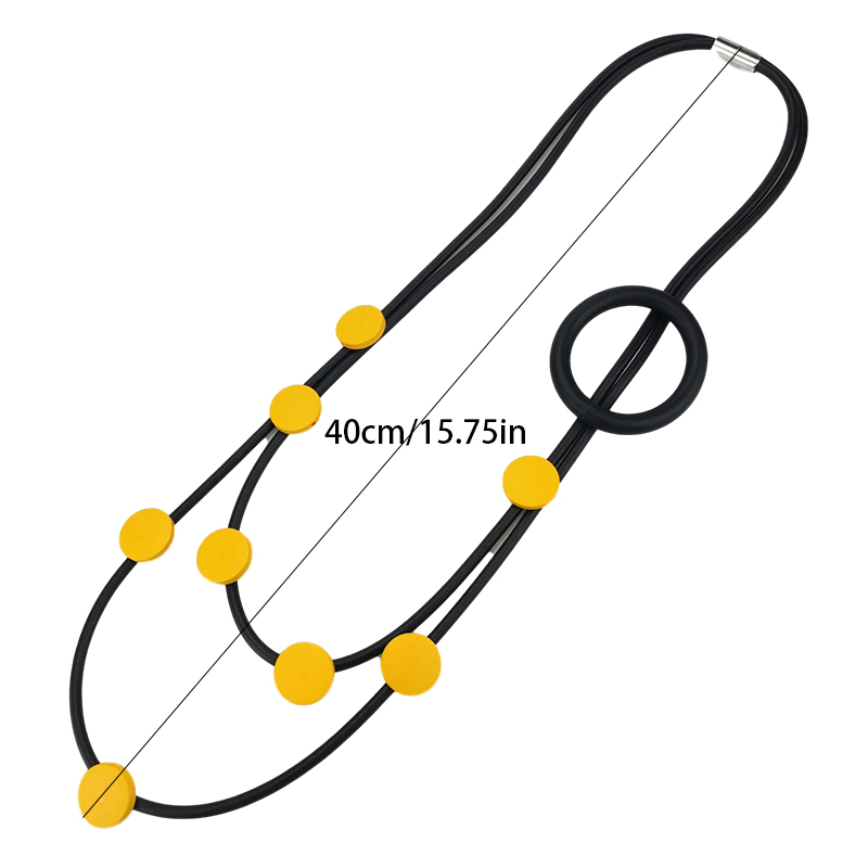 Collana colorata in stile etnico bohéaspetto Moda donna design di lusso Gioielli in gomma Collane con ciondolo Accessori per costumi Gioielli