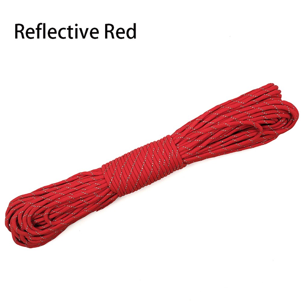 1pcs Christmas Series 550 Paracord Parachute Cord Lanyard Mil Spec Type III 7 Strand Core 100 FT Christmas: Reflective Red