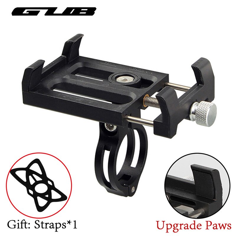 Ultralight Bicycle Phone Holder FOR 3.5"-7.15" Smartphone GPS Stable Upgrade Fixed Adjustable Support Bike Stand Mount Bracket: G84-Black