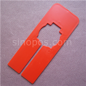 Plastic Hangrail Rectangular Size Dividers, clothing hanger rack divider rectangle square round tube sign marker apparel clothes: red 10 pcs