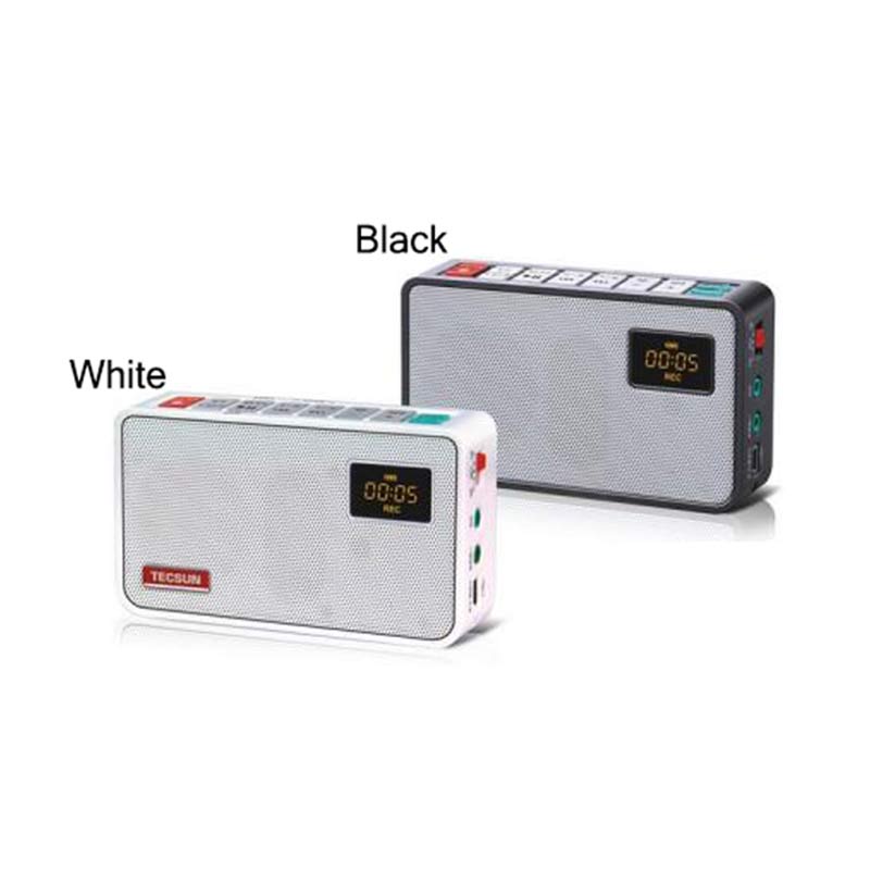 TECSUN ICR-100 tarjeta TF Fm Radio Mini-Grabadora de altavoz MP3 reproductor de Radio FM 76-108 con 16G de memoria TF Card Fm Radio